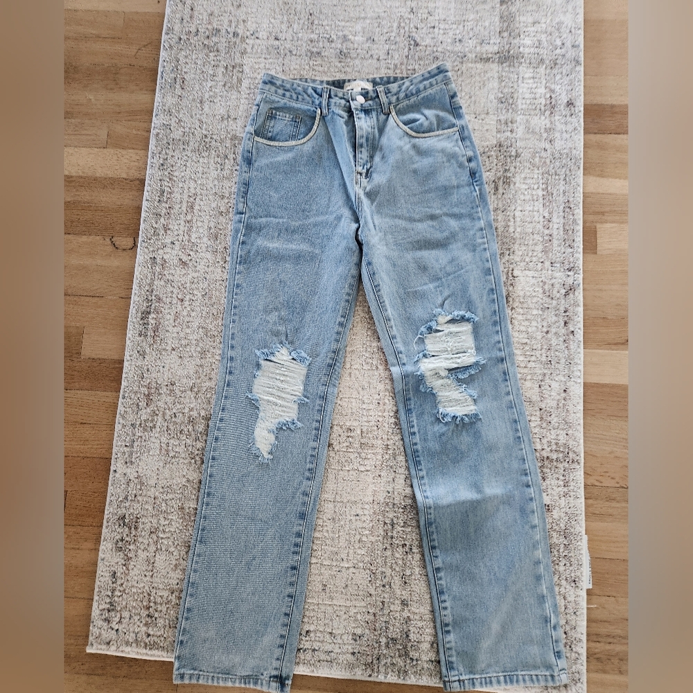 Straight leg jeans